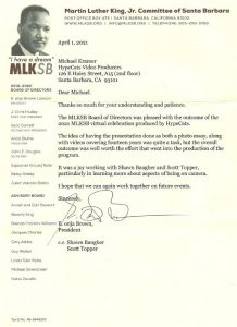 MLK Thank You Letter 2021