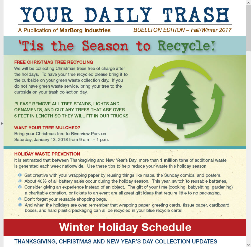2017 Fall-Winter - Your Daily Trash Newsletter - Buellton