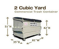 MarBorg 2 Cubic Yard Commerical Trash Container