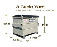 MarBorg 3 Cubic Yard Commerical Trash Container