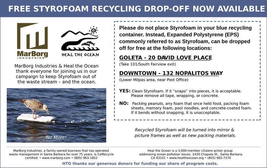 MarBorg Styrofoam Drop-Off Poster