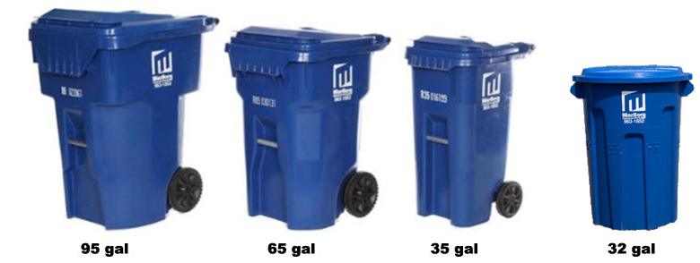 MarBorg Recycle Bin Sizes