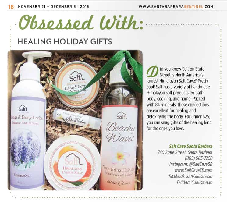 Santa Barbara Sentinel Healing Holiday Gifts